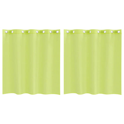 Vidaxl gordijnen voile met doorvoertules 2 st 140x140 cm appelgroen