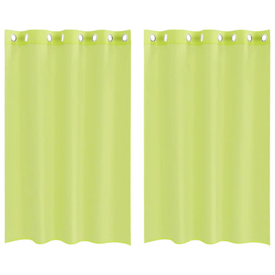 Vidaxl gordijnen voile met doorvoertules 2 st 140x175 cm appelgroen