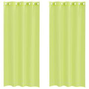 Vidaxl gordijnen voile met doorvoertules 2 st 140x245 cm appelgroen - afbeelding 2