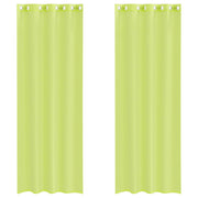 Vidaxl gordijnen voile met doorvoertules 2 st 140x260 cm appelgroen - afbeelding 2