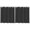 Vidaxl gordijnen voile met doorvoertules 2 st 140x140 cm zwart