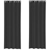 Vidaxl gordijnen voile met doorvoertules 2 st 140x260 cm zwart