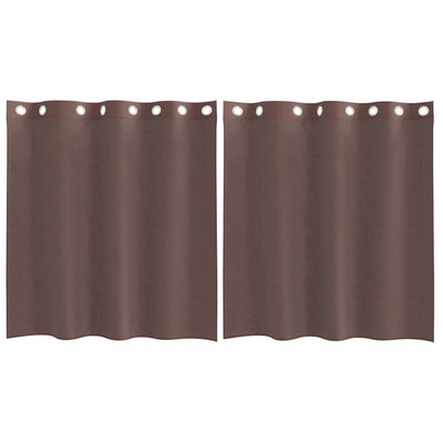 Vidaxl gordijnen voile met doorvoertules 2 st 140x140 cm bruin