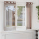 Vidaxl gordijnen voile met doorvoertules 2 st 140x140 cm bruin