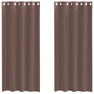 Vidaxl gordijnen voile met doorvoertules 2 st 140x245 cm bruin