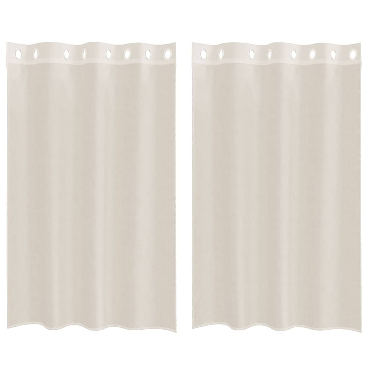 Vidaxl gordijnen voile met doorvoertules 2 st 140x175 cm crèmekleurig