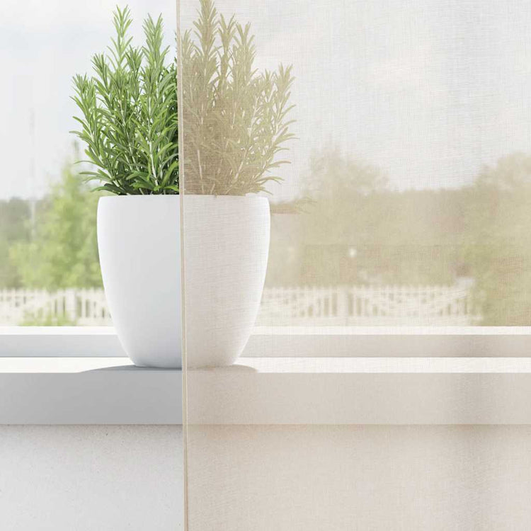 Vidaxl gordijnen voile met doorvoertules 2 st 140x245 cm crèmekleurig