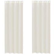 Vidaxl gordijnen voile met doorvoertules 2 st 140x300 cm crème - afbeelding 2