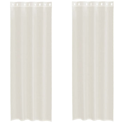 Vidaxl gordijnen voile met doorvoertules 2 st 140x300 cm crème