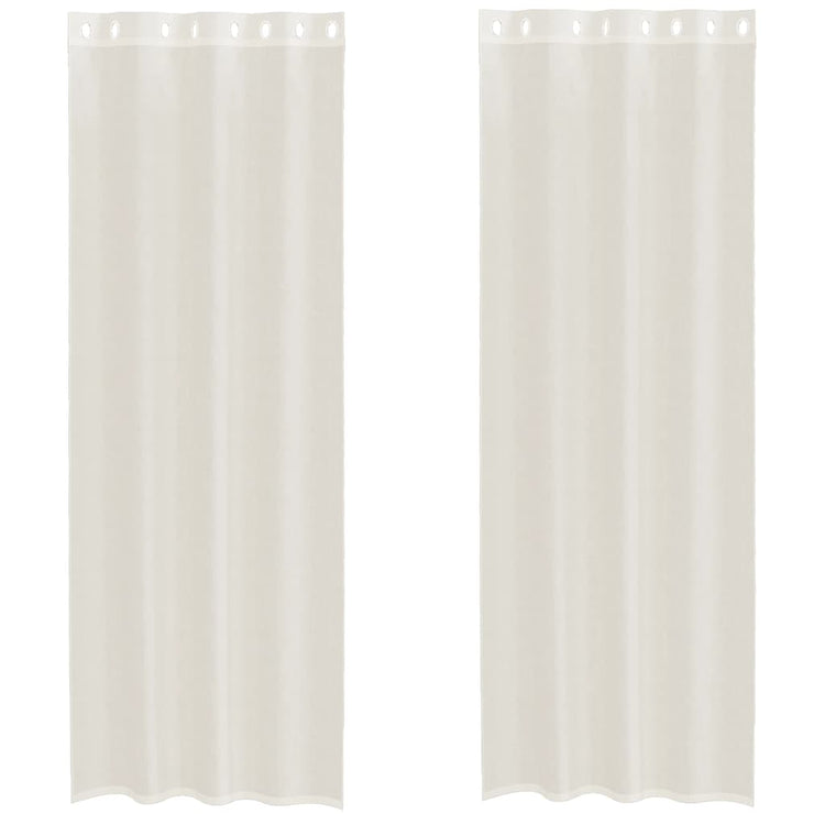 Vidaxl gordijnen voile met doorvoertules 2 st 140x300 cm crème