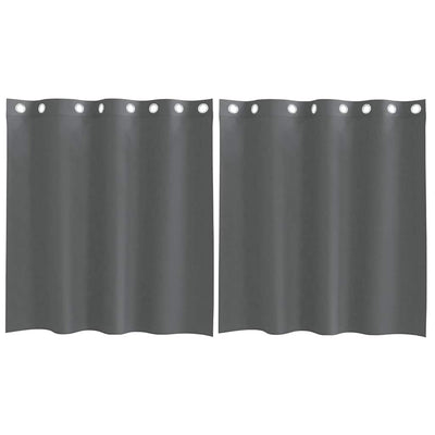 Vidaxl gordijnen voile met doorvoertules 2 st 140x140 cm donkergrijs