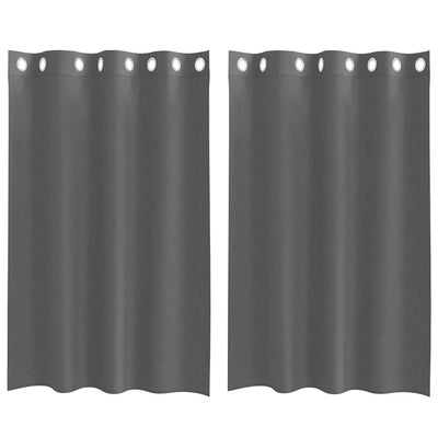 Vidaxl gordijnen voile met doorvoertules 2 st 140x175 cm donkergrijs