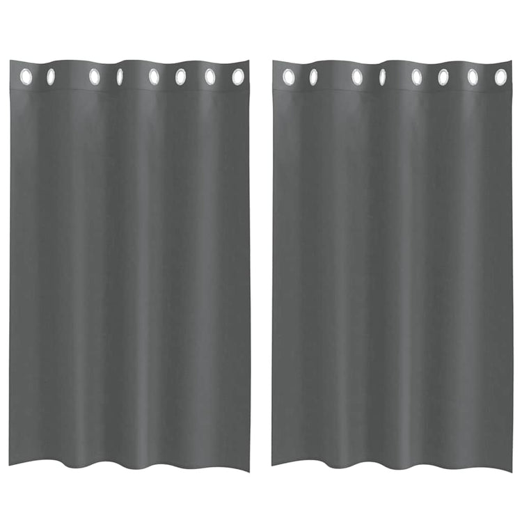 Vidaxl gordijnen voile met doorvoertules 2 st 140x175 cm donkergrijs