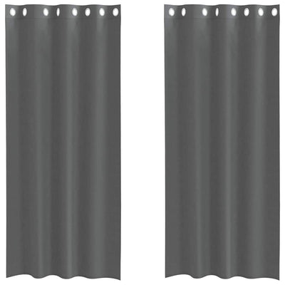 Vidaxl gordijnen voile met doorvoertules 2 st 140x225 cm donkergrijs