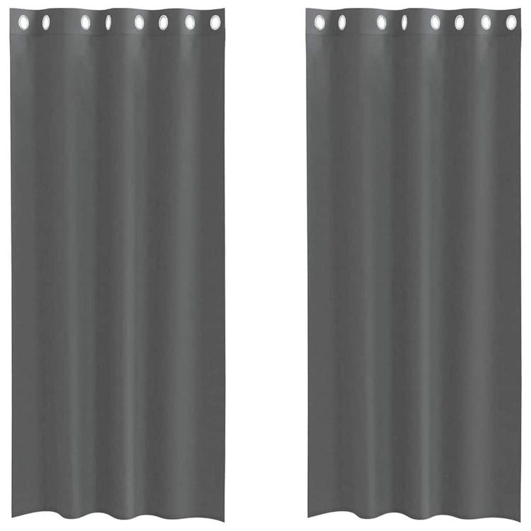 Vidaxl gordijnen voile met doorvoertules 2 st 140x225 cm donkergrijs