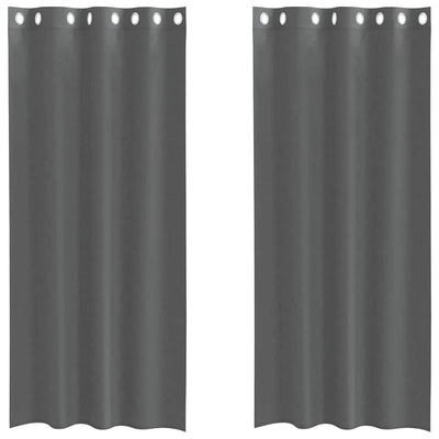 Vidaxl gordijnen voile met doorvoertules 2 st 140x245 cm donkergrijs
