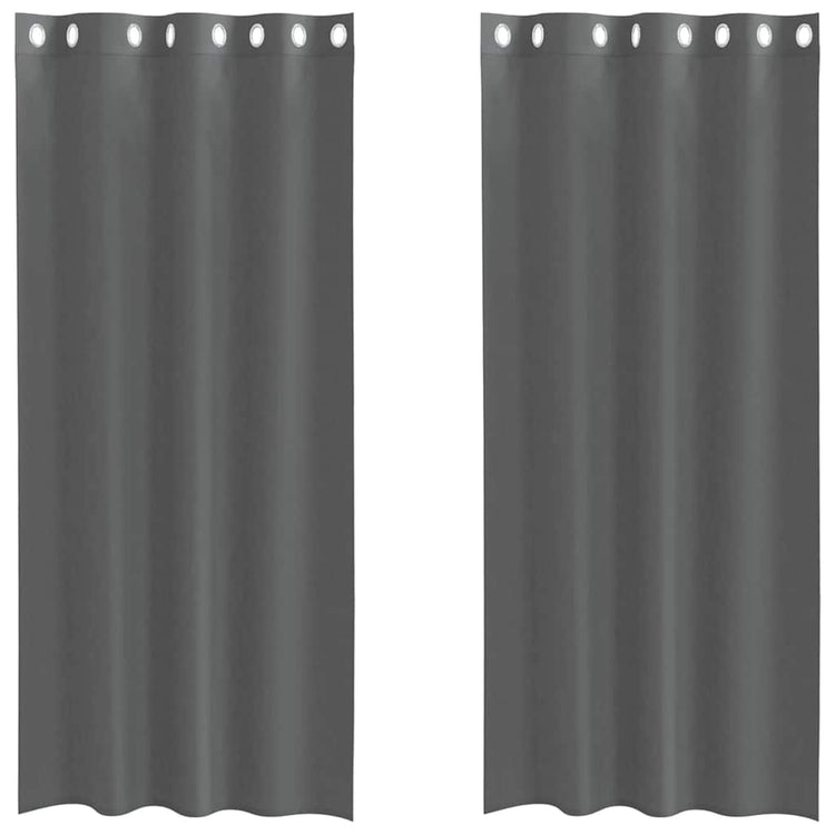 Vidaxl gordijnen voile met doorvoertules 2 st 140x245 cm donkergrijs