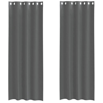 Vidaxl gordijnen voile met doorvoertules 2 st 140x260 cm donkergrijs