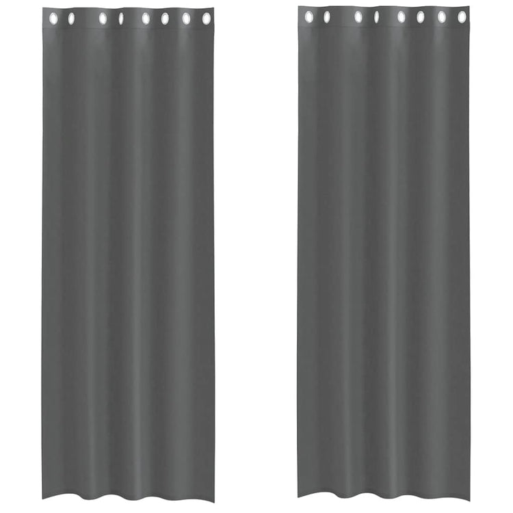 Vidaxl gordijnen voile met doorvoertules 2 st 140x260 cm donkergrijs