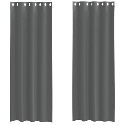 Vidaxl gordijnen voile met doorvoertules 2 st 140x300 cm donkergrijs