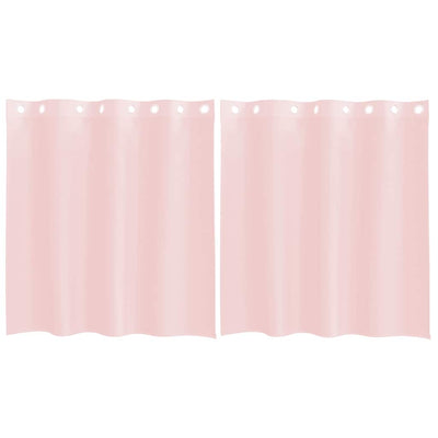 Vidaxl gordijnen voile met doorvoertules 2 st 140x140 cm lichtroze