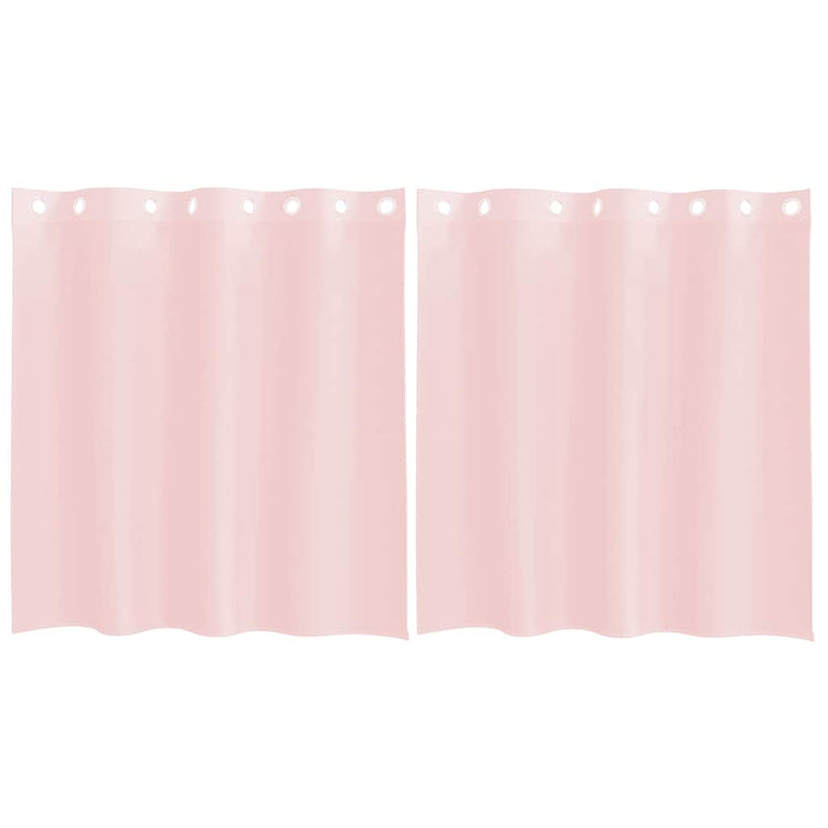 Vidaxl gordijnen voile met doorvoertules 2 st 140x140 cm lichtroze