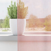 Vidaxl gordijnen voile met doorvoertules 2 st 140x140 cm lichtroze - afbeelding 3
