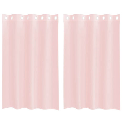 Vidaxl gordijnen voile met doorvoertules 2 st 140x175 cm lichtroze