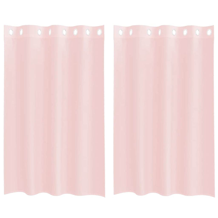 Vidaxl gordijnen voile met doorvoertules 2 st 140x175 cm lichtroze