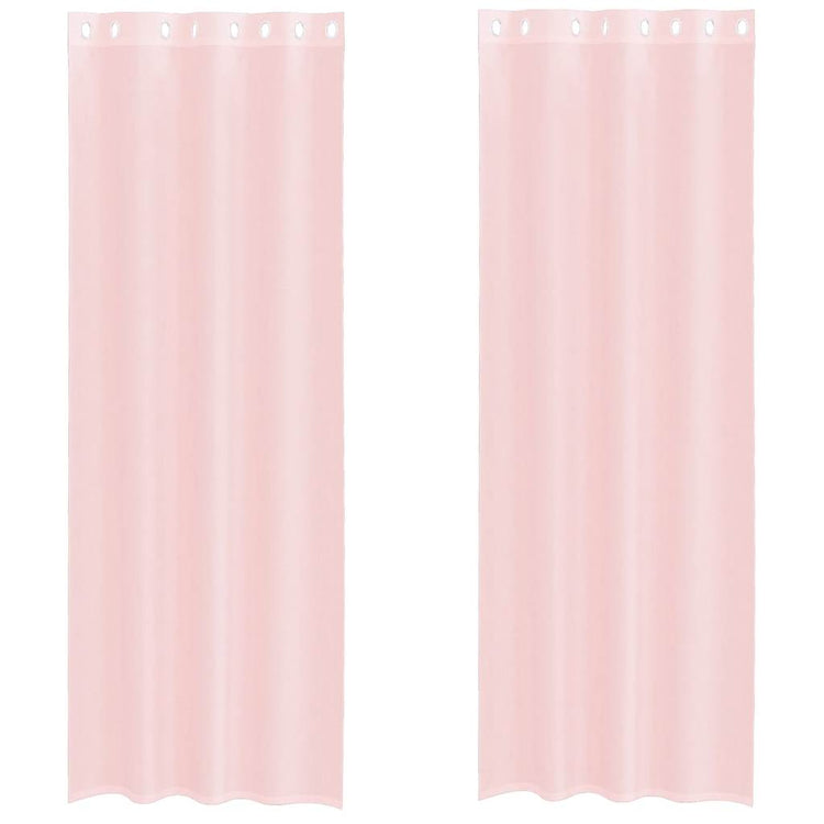 Vidaxl gordijnen voile met doorvoertules 2 st 140x300 cm lichtroze