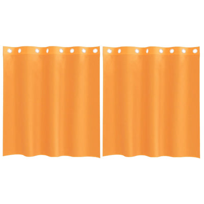 Vidaxl gordijnen voile met doorvoertules 2 st 140x140 cm oranje