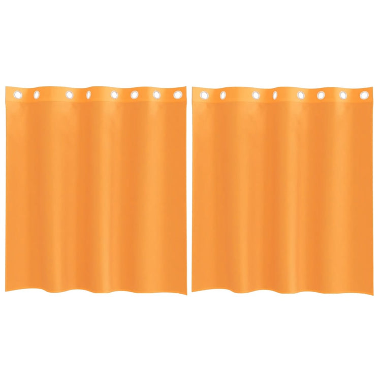 Vidaxl gordijnen voile met doorvoertules 2 st 140x140 cm oranje