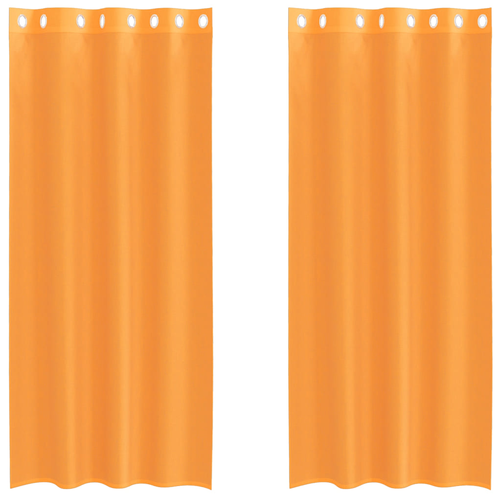 Vidaxl gordijnen met doorvoertules 2 st 140x225 cm oranje
