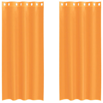 Vidaxl gordijnen met doorvoertules 2 st 140x225 cm oranje