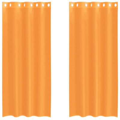 Vidaxl gordijnen voile met doorvoertules 2 st 140x245 cm oranje