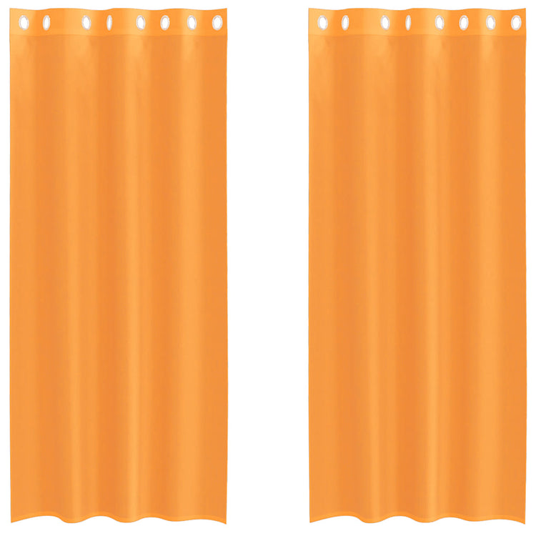 Vidaxl gordijnen voile met doorvoertules 2 st 140x245 cm oranje