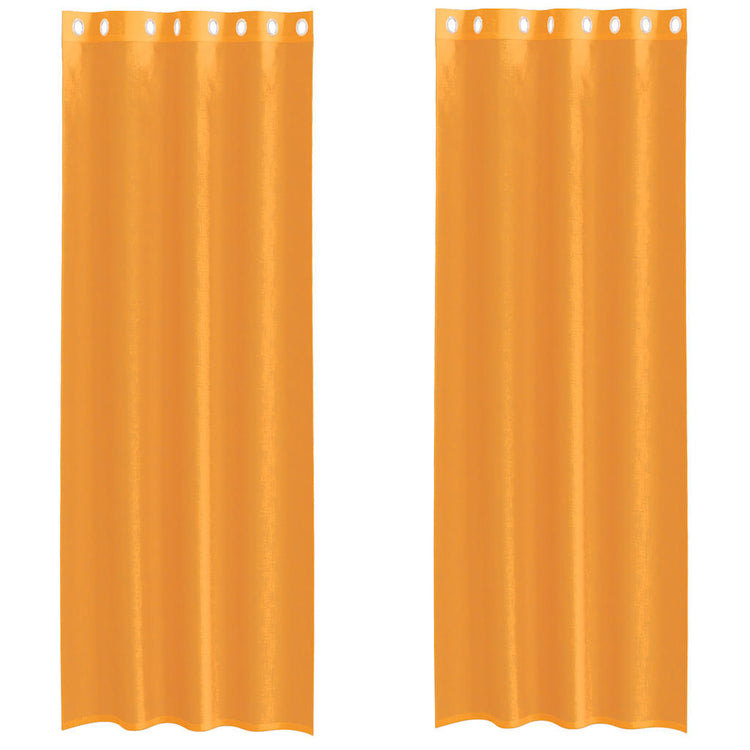 Vidaxl gordijnen voile met doorvoertules 2 st 140x260 cm oranje
