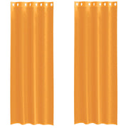 Vidaxl gordijnen voile met doorvoertules 2 st 140x300 cm oranje - afbeelding 2