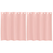 Vidaxl gordijnen voile met doorvoertules 2 st 140x140 cm roze - afbeelding 2
