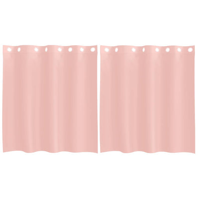 Vidaxl gordijnen voile met doorvoertules 2 st 140x140 cm roze