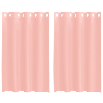 Vidaxl gordijnen voile met doorvoertules 2 st 140x175 cm roze