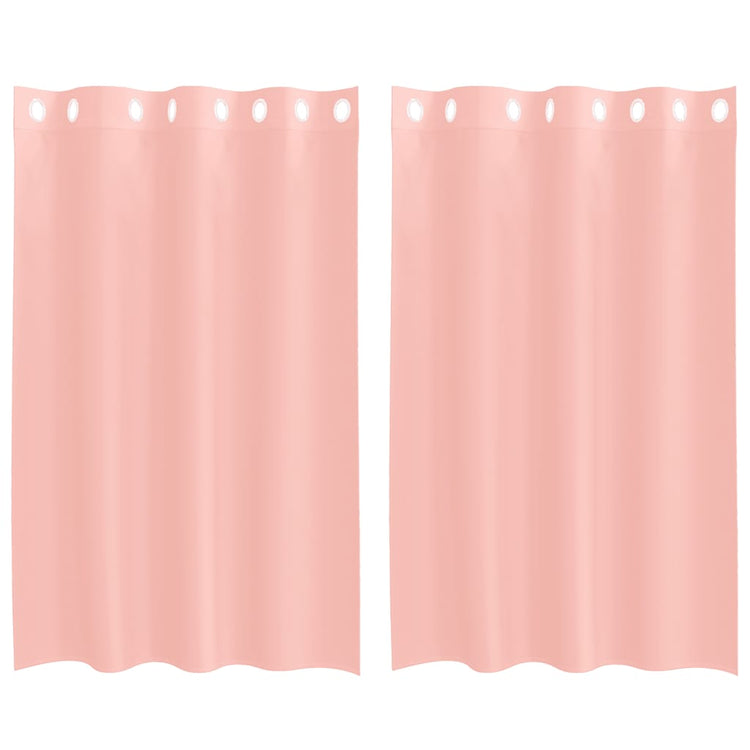 Vidaxl gordijnen voile met doorvoertules 2 st 140x175 cm roze
