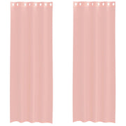 Vidaxl gordijnen voile met doorvoertules 2 st 140x260 cm roze - afbeelding 2