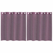 Vidaxl gordijnen voile met doorvoertules 2 st paars 140x140 cm - afbeelding 2