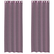 Vidaxl gordijnen voile met doorvoertules 2 st paars 140x260 cm - afbeelding 2