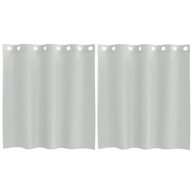 Vidaxl gordijnen voile met doorvoertules 2 st 140x140 cm lichtgrijs
