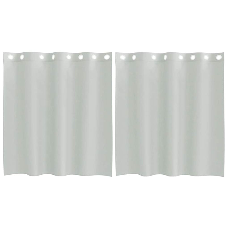 Vidaxl gordijnen voile met doorvoertules 2 st 140x140 cm lichtgrijs