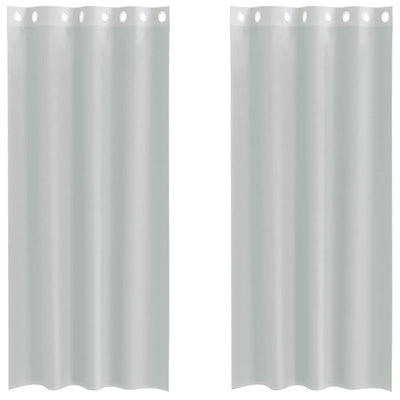 Vidaxl gordijnen voile met doorvoertules 2 st 140x225 cm lichtgrijs