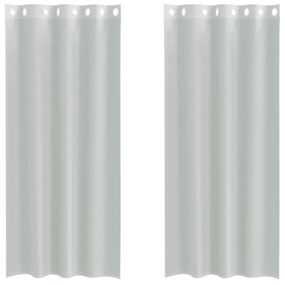 Vidaxl gordijnen voile met doorvoertules 2 st 140x245 cm lichtgrijs