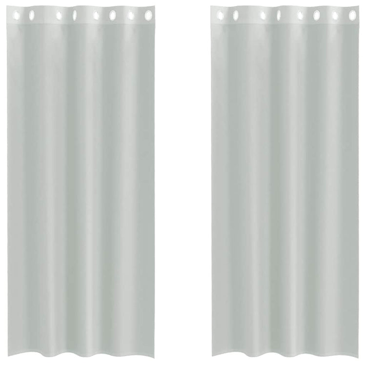 Vidaxl gordijnen voile met doorvoertules 2 st 140x245 cm lichtgrijs